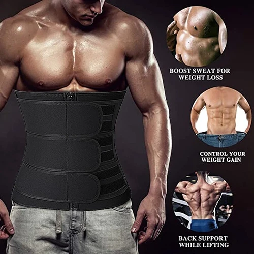 Männer Schweiß Sauna Neopren Taillentrainer Gewichtsverlust Korsett Taillen Body Shaper - Bild 3 von 31