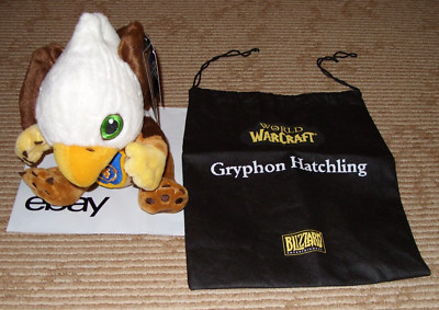 World of Warcraft 2009 Plush Gryphon Hatchling with Unscratched Loot Card! RARE!