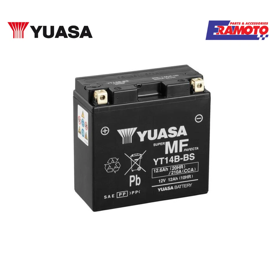 Batterie Yuasa YT14B-BS Activée Pour YAMAHA FZS 1000 MT01 1700 XVS 1100 - Photo 2/4