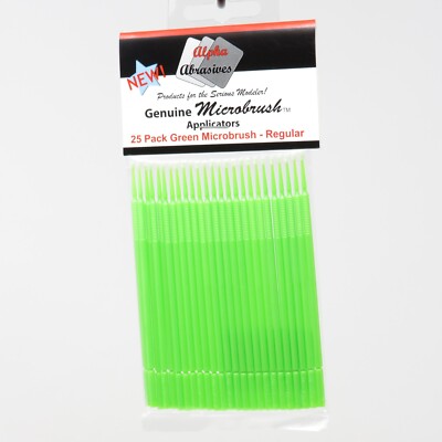 Alpha 1302 Microbrush Applicator Set Green Regular Size Detailing Micro Brush