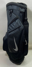 Nike lightweight gray/black striped golf bag 14 Dividers 5 Pockets