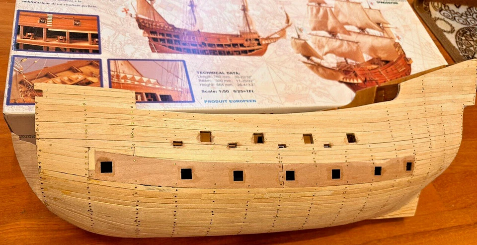 Veliero Galeone San Giovanni Battista kit con scafo montato modellismo navale - Immagine 4 di 4