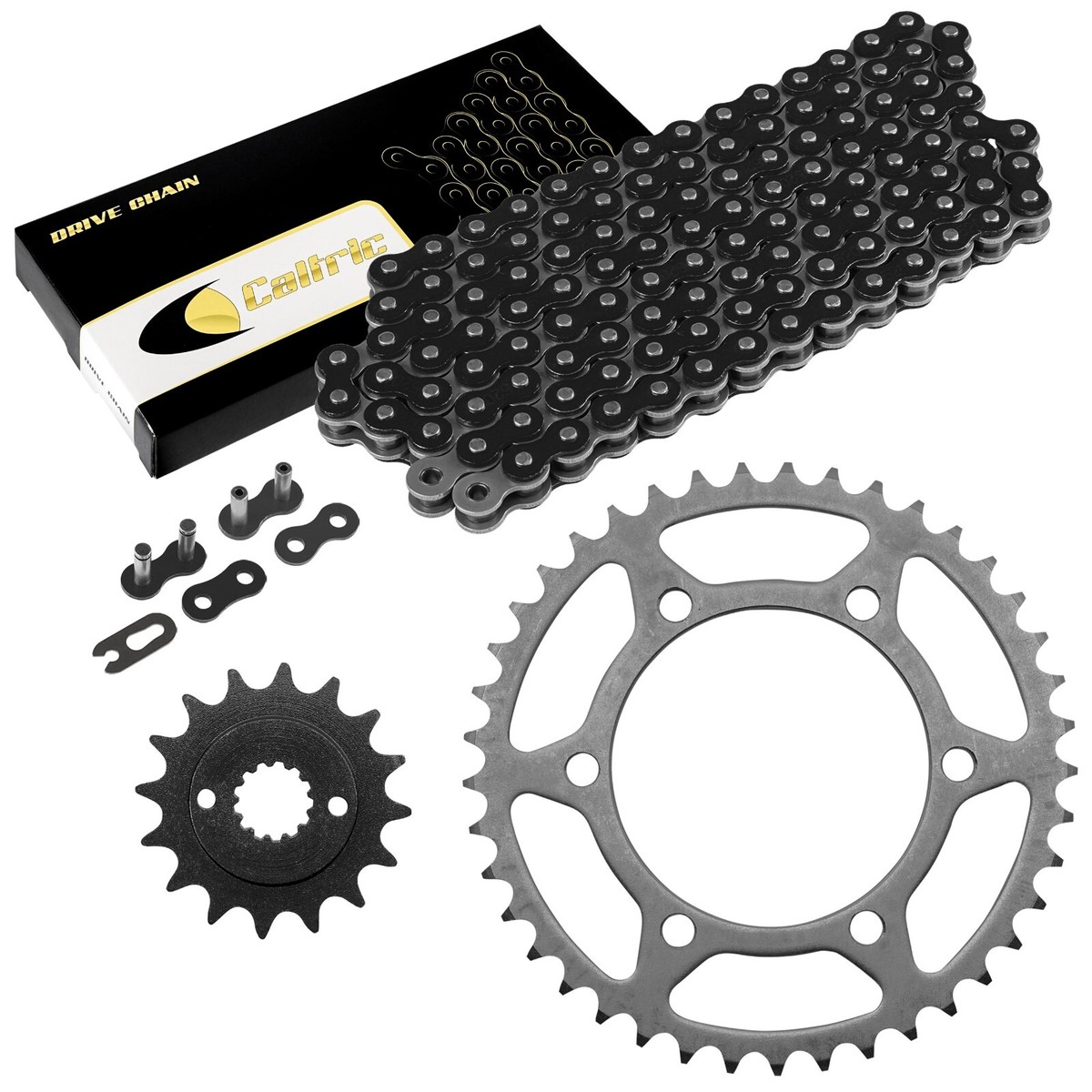 １６　140150セット Black Drive Chain And Sprocket Kit for Kawasaki Ninja 500