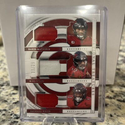 2023 Panini National Treasures SP Mayfield/Evans/White Triple Patch /99