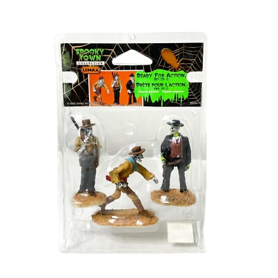 2008 Lemax Spooky Town Ready For Action Halloween Resin Figure #82533 Figurines