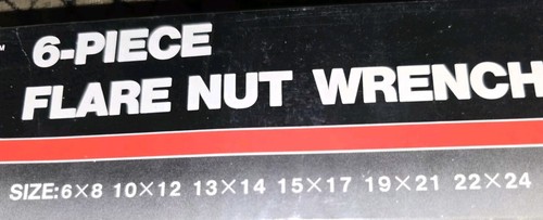 MIT 6pc. Flare Nut Wrench Set Triple Chrome Plated Metric 6 - 24 Taiwan NIB - Picture 2 of 5