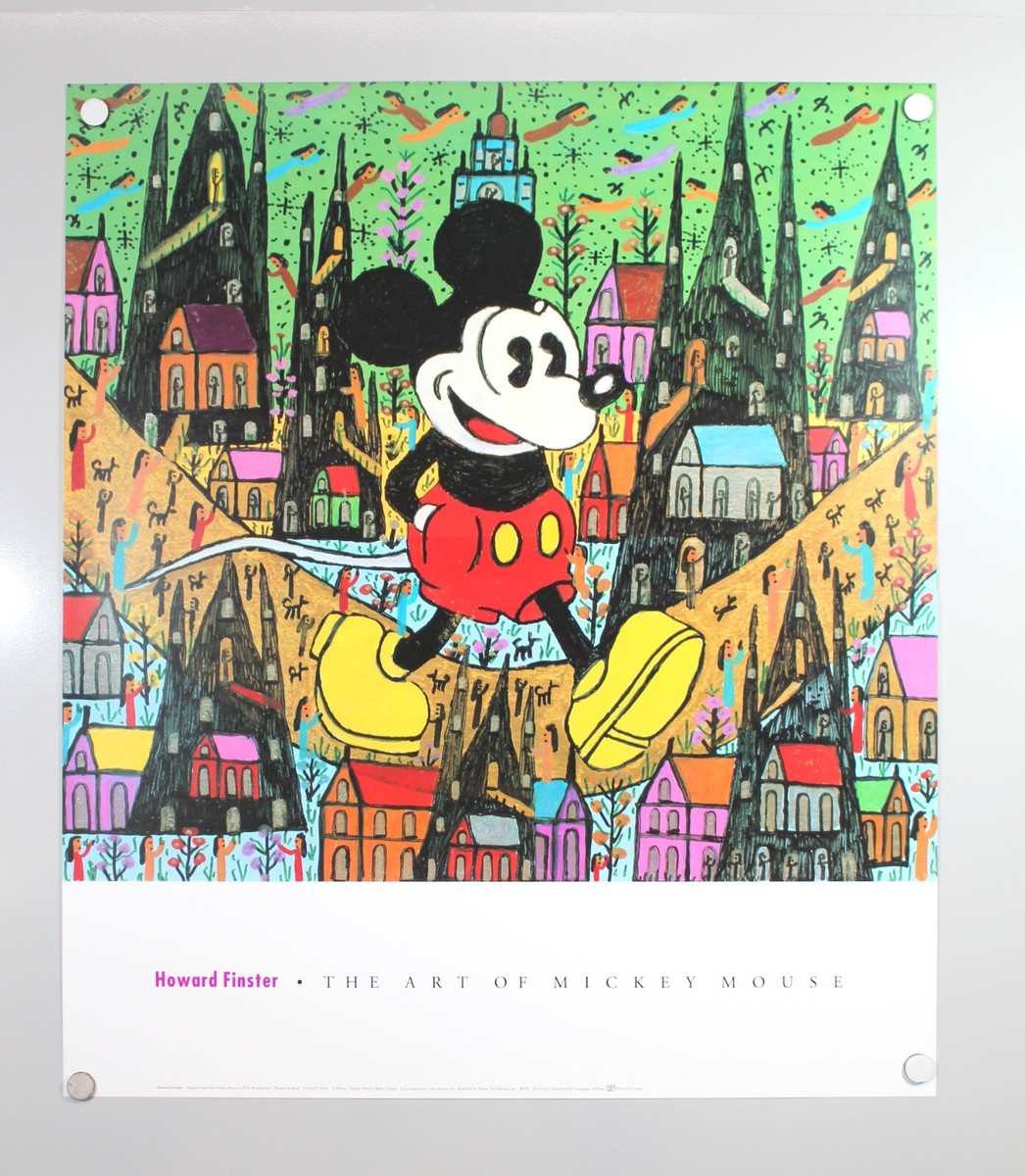 Howard Finster The Art of Mickey Mouse 1980s Offset Poster NEW 