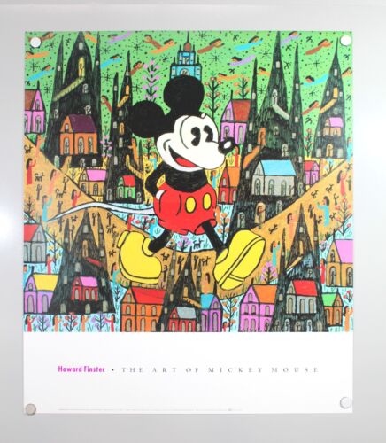 Howard Finster The Art of Mickey Mouse 1980s Offset Poster NEW 24x28 (A10-F23) - 第 1/5 張圖片