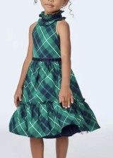 Janie  Jack Green Tartan Plaid Holiday Party Dress Size 5