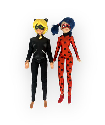 Miraculous Ladybug CAT NOIR Doll Lot Pair