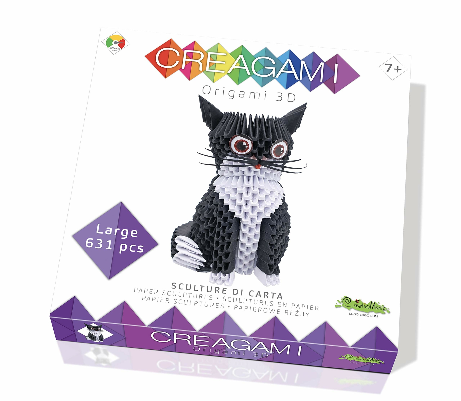 CreativaMente- Creagami Gatto, Multicolore, 733 (k8z)