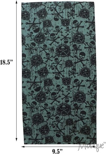 Motique Accessories 3 Pack Skull Designs Biker Tube Bandana Neck Gaiter - Picture 6 of 15