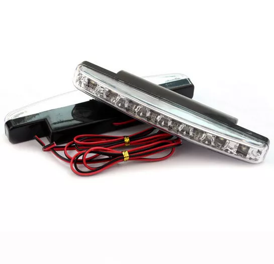 2x Luces antiniebla LED Euro12V blancas europeas de conducción con luces de circulación diurna DRL Foto 4 de 4