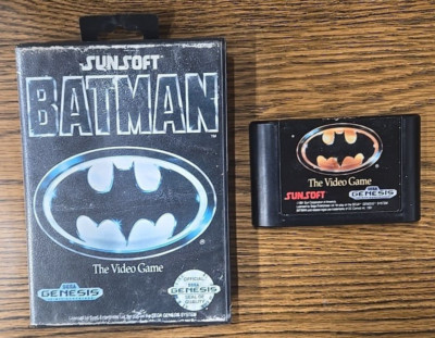 Batman The Video Game Sunsoft Sega Genesis AUTHENTIC Tested w Box no Manual