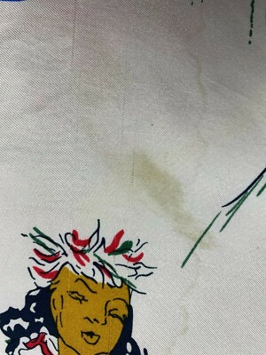 Foulard En Soie 100% CHEVIGNON Vintage - Carré Multicolore - Occasion (État D'Usage)