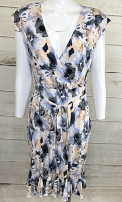 New Glamour Women's Tan Multicolor Evening Party Dress Size 8 MSRP $80 NWT A3708