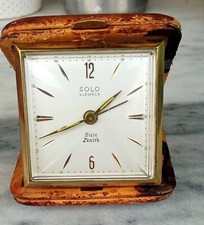 Orologio da viaggio vintage solo con logo birra zenith con sveglia raro