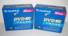 FUJIFILM DVD-R 10 Pack X 2 IN JEWEL CASES 4.7 GB 120 Min