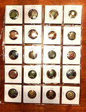 Vintage 1937 - 1940 Labor Union Pins - UNITED AUTO WORKERS CIO Collection of 20