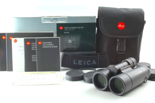 [Top MINT In BOX] Leica Ultravid 7x42 HD Binoculars Black 40292 w/ Case JAPAN - Picture 1 of 17