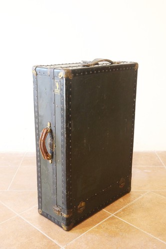 Franzi Milano 1864 Travel Trunk Antique Luxury Green Leather - Picture 3 of 24