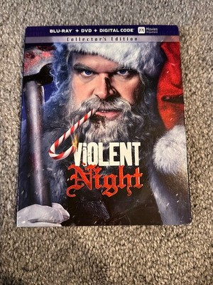 Violent Night (Blu-ray + DVD, 2022) w/ Slipcover VERY GOOD