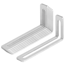 6 PCS Slotted L Angle Mounting Brackets, Adjustable Corner Brace, Stainless S...
