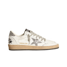  W Golden Goose Ball Star White Star Glitter Heel Tab Sneakers