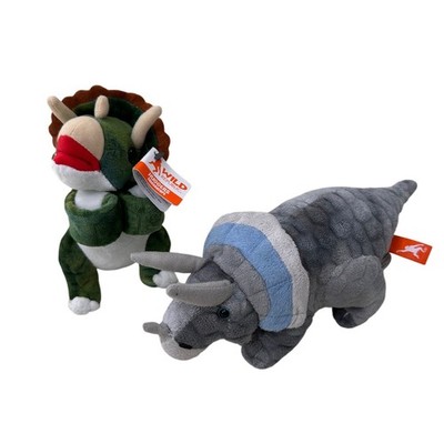 Wild Republic Triceratops Plush Lot Dinosaur Stuffed Animal Kids Toy 8in 12in