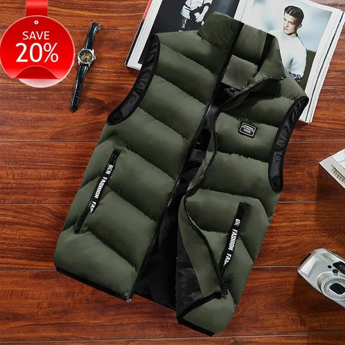 Chaqueta Para Hombre Chaleco Sin Mangas Nuevo Casual Chaleco Hombre Abrigo Mejor - product listing photo