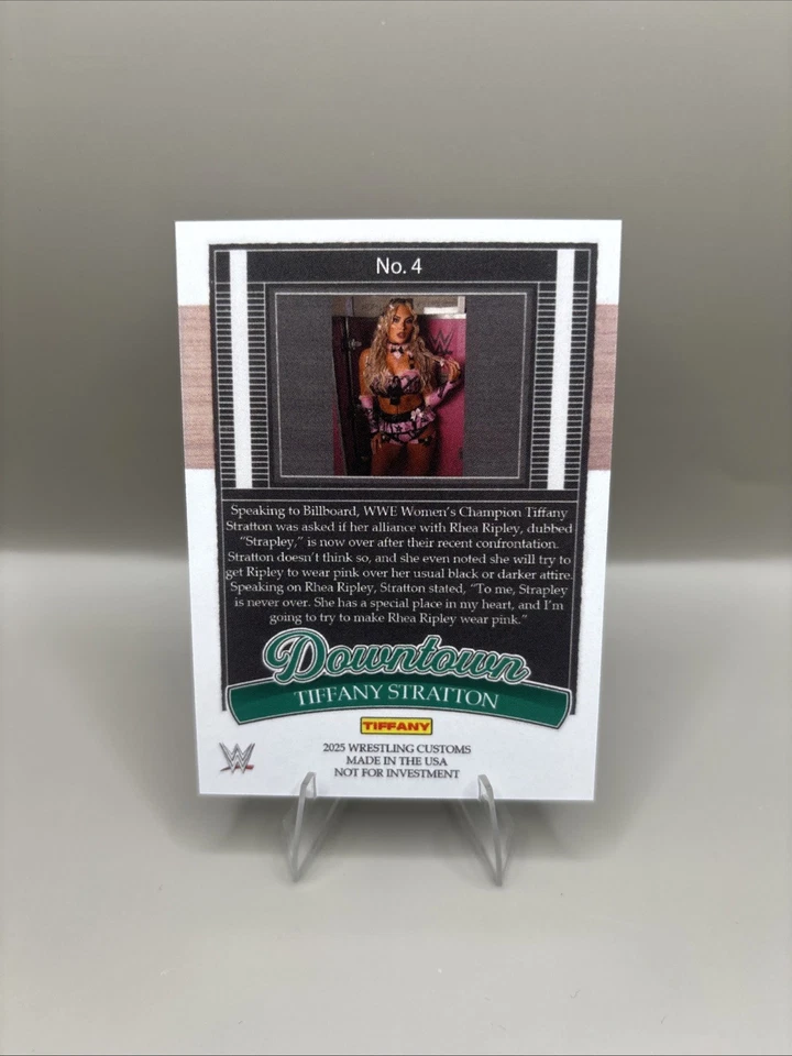 Tarjeta de lucha libre Tiffany Stratton personalizada del centro sin marca nuevo diseño Foto 2 de 2