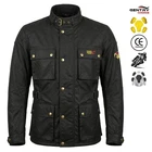RIDERACT® Waxed Cotton Motorcycle Jacket Zacota Touring Waterproof Biker Jacket