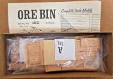 Campbell Scale Models No. 438 Ore Bin Craftsman Wood Kit NIB HO SCALE