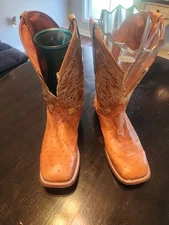 Texas Legacy Osterich? Boots- Camel- Size 13.5