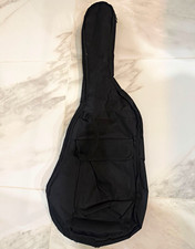 Czarne miękkie wyściełane nylonowe etui na gitarę Gig Bag, pojedyncze z kieszenią na pasek na ramię