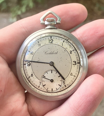 Cortebert Cal 620R Art Deco Pocket Watch 15 Jewels Works 22 Hours! Rare!