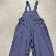 VTG French Dungarees Adult 34x30 Blue Bib Overalls Workwear Chore Carpenter Men