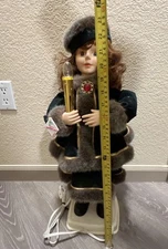 Telco Motionettes of Christmas Victorian Girl Doll VNTG 1995 Animated 24" Works