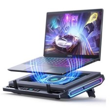 V10 Gaming Laptop Cooling Pad, RGB Laptop Cooler Stand Laptop Fan Black