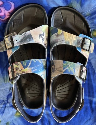 Birki's by Birkenstock Milano EVA Hawaiian Surf Collage Men's 12 EU 45 NEW NWOT