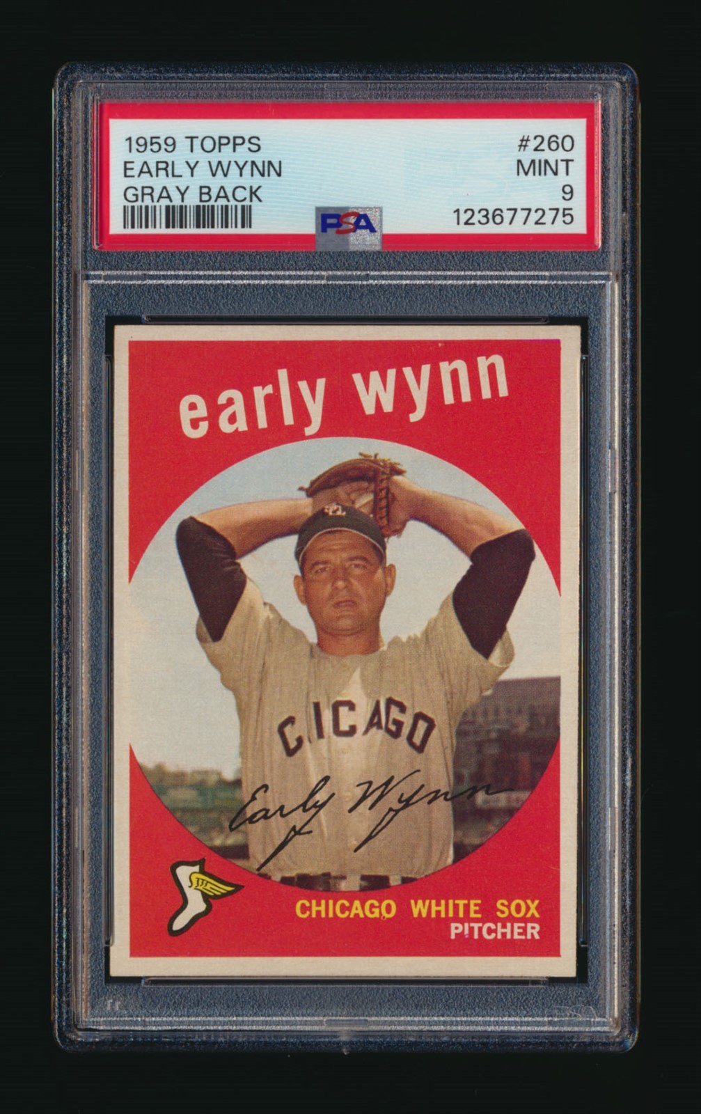 1959 Topps #260 Early Wynn Bray Back Chicago White Sox HOF PSA 9 MINT *7275