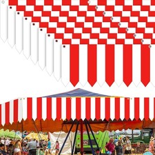 Carnival Tent Circus Theme Party Decorations White  Red Striped Circus Awning