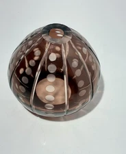 Tozai Etched  Dark Purple/ Burgundy  Bud Vase Small 3.5”