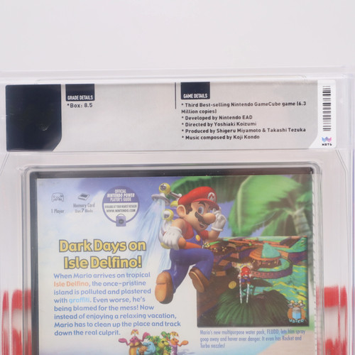 GameCube SUPER MARIO SUNSHINE FDO / STORE FOR DISPLAY ONLY BOX! WATA GRADED 8.5! - Bild 6 von 10