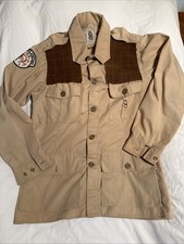 Vtg 70S Bob Allen Canvas Hunt Jacket shooting Shirt Western Sportsmen Patch 40