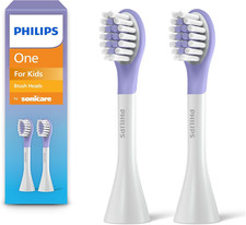 Philips One for Kids by Sonicare Replacement Brush Heads, Purple, for Kids Age 3
