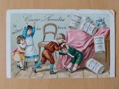 Cacao Grootes Le Meilleur De Tous. Kinder. Schokolade. Karte im Postkartenformat.