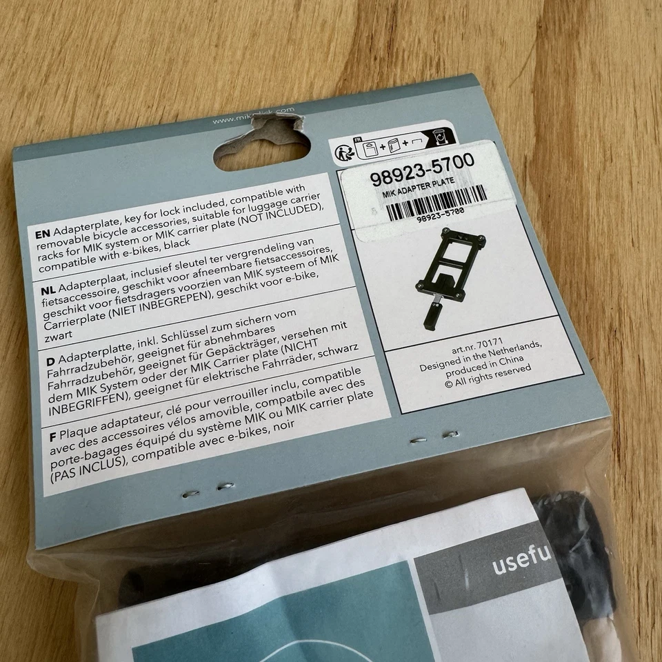 Placa Adaptadora MIK Negro Haul Bicicleta Carga Bicicleta Montaje NUEVO Foto 2 de 3