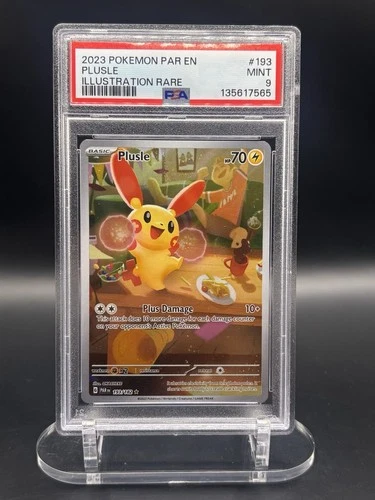 Pokémon Plusle 193/182 SV04 Paradox Rift Illustration Rare Holo PSA 9 2023