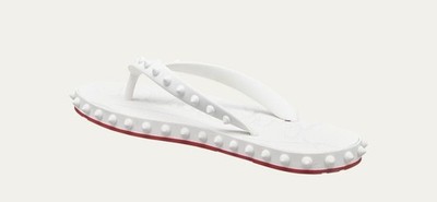 Christian Louboutin Spiked Sandals - White and Red christian-louboutin-tatoosh-  main image 4
